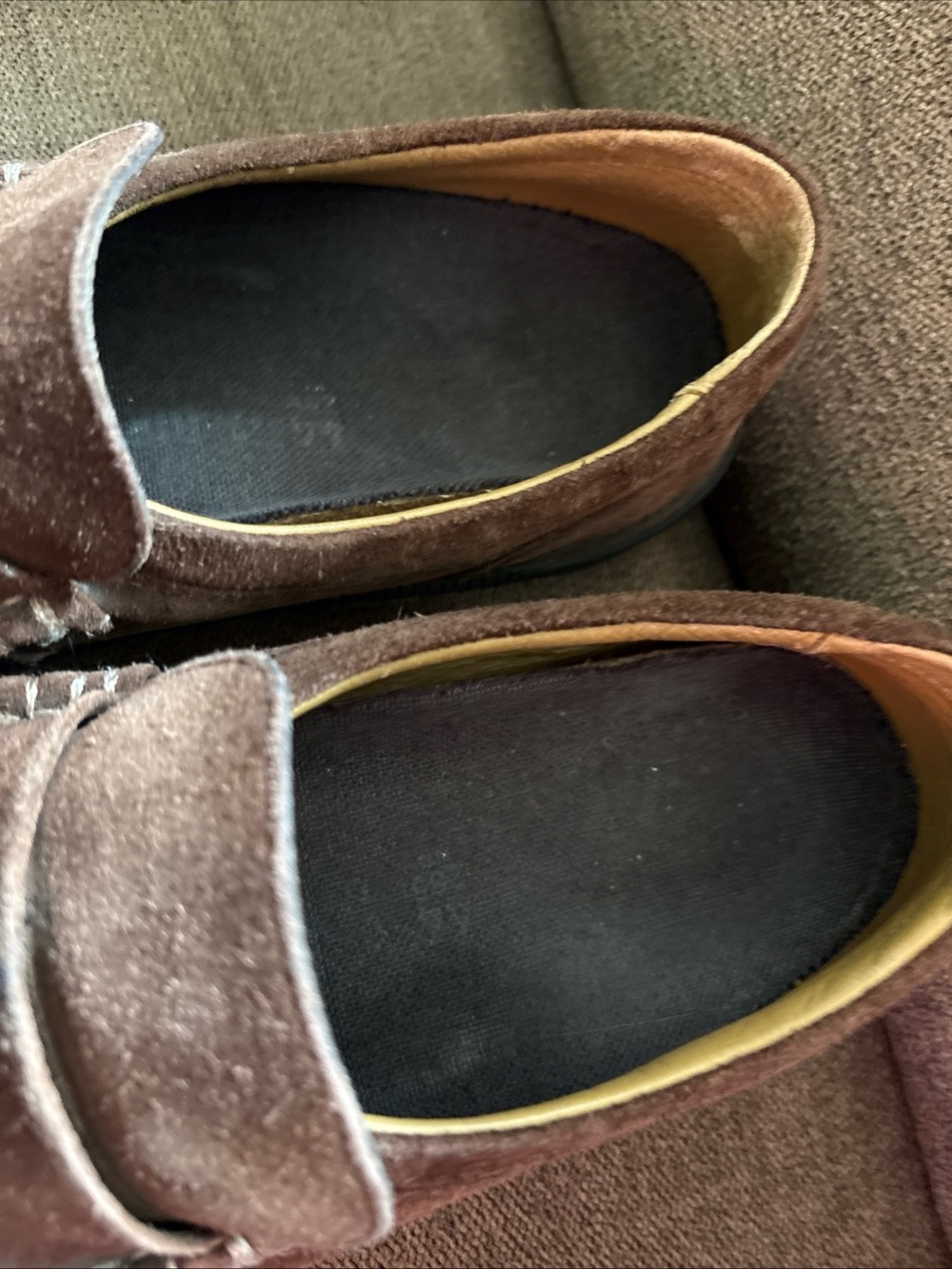 Birkenstock Footprints Loafers Men 11 EU 44 Brown  Suede Lug Sole Portugal - Picture 3 of 10